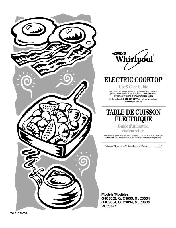 Guide utilisation  WHIRLPOOL GJC3034  de la marque WHIRLPOOL