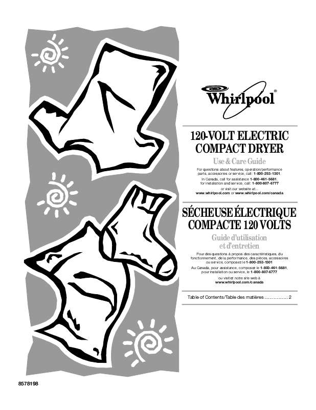 Guide utilisation  WHIRLPOOL LDR3822P  de la marque WHIRLPOOL