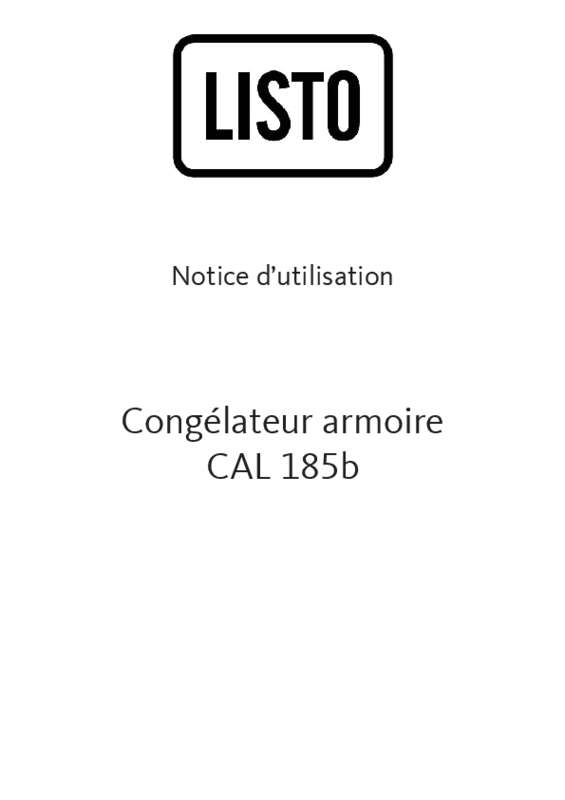 Guide utilisation LISTO CAL125-55B1 de la marque LISTO