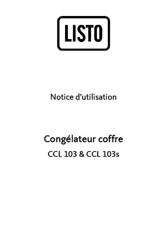 Guide utilisation LISTO CCL 151B de la marque LISTO