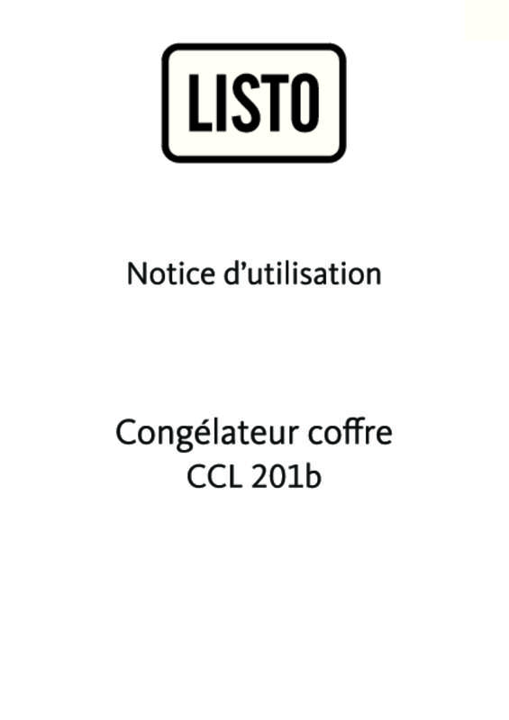 Guide utilisation LISTO CCL 201B de la marque LISTO