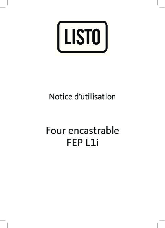 Guide utilisation LISTO FEP L1I de la marque LISTO