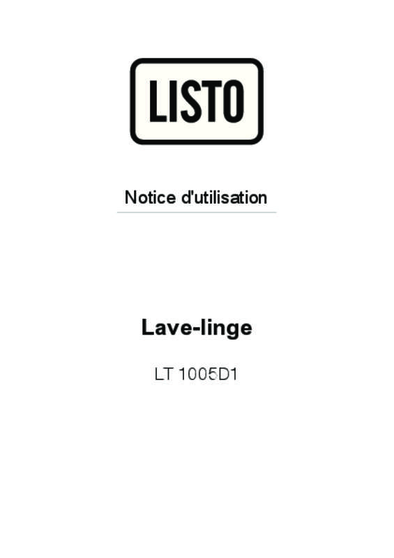 Guide utilisation LISTO LT 1005D1 de la marque LISTO