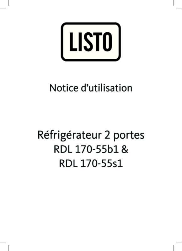 Guide utilisation LISTO RDL170-55S1  de la marque LISTO