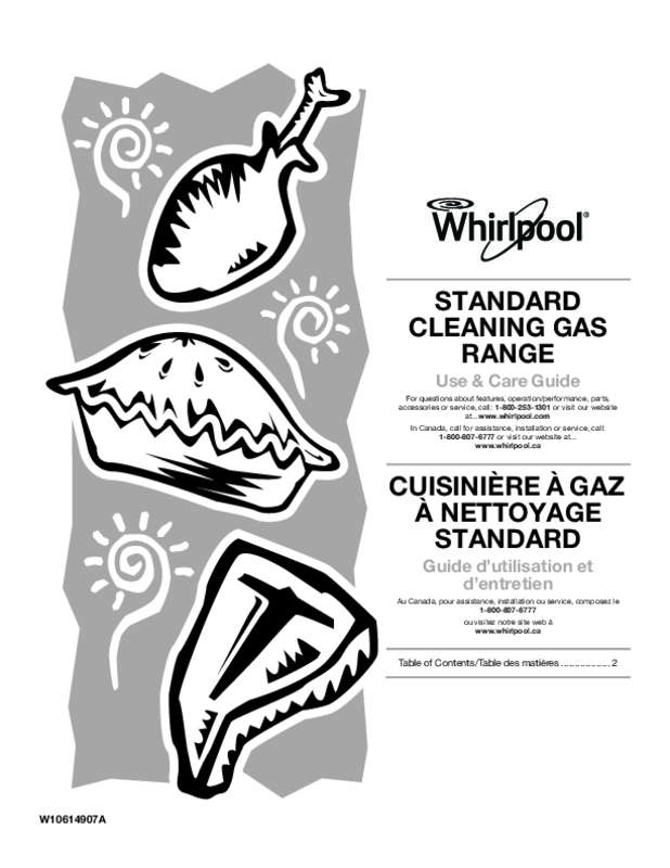Guide utilisation WHIRLPOOL WFG505M0BB  de la marque WHIRLPOOL