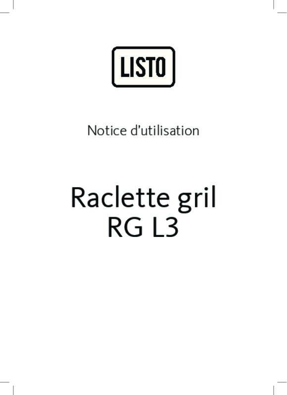 Guide utilisation LISTO RG L4 - 8 PERS.  de la marque LISTO