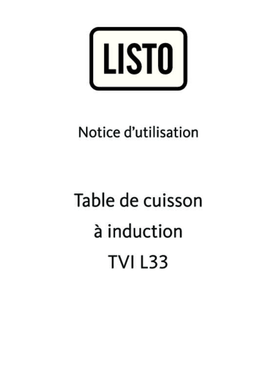 Guide utilisation LISTO TVI L33 de la marque LISTO