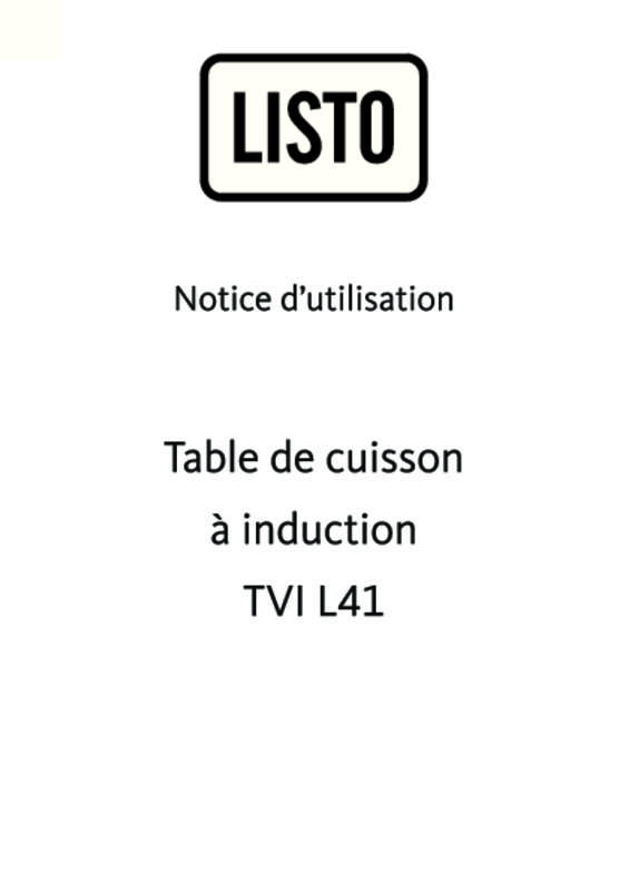 Guide utilisation LISTO TVI L41 de la marque LISTO