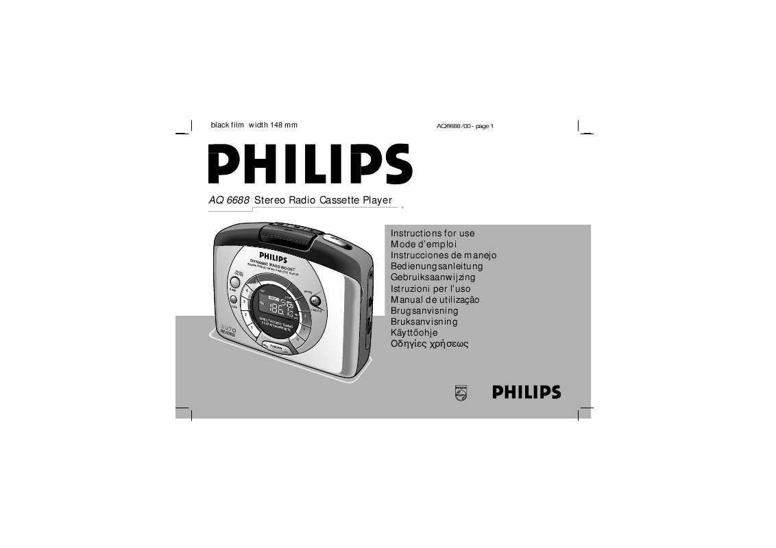 Guide utilisation PHILIPS AQ6688  de la marque PHILIPS