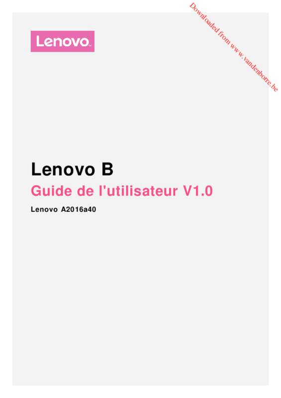 Guide utilisation LENOVO B  de la marque LENOVO