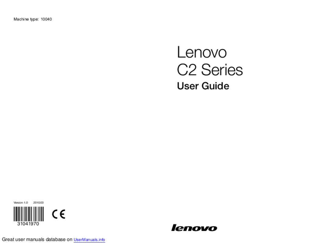 Guide utilisation LENOVO C2  de la marque LENOVO