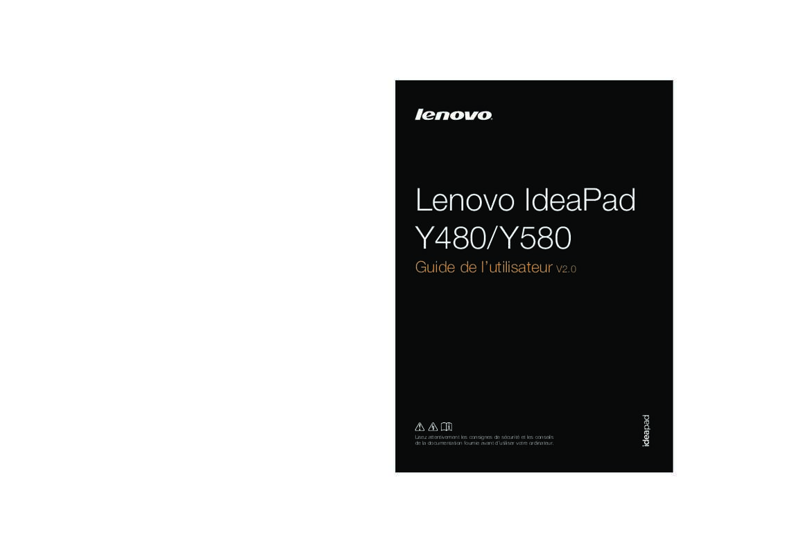 Guide utilisation LENOVO IDEAPAD Y580 (M779GFR)  de la marque LENOVO