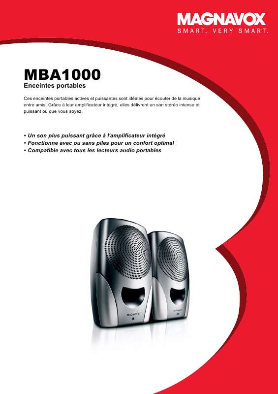 Guide utilisation  PHILIPS MBA1000  de la marque PHILIPS