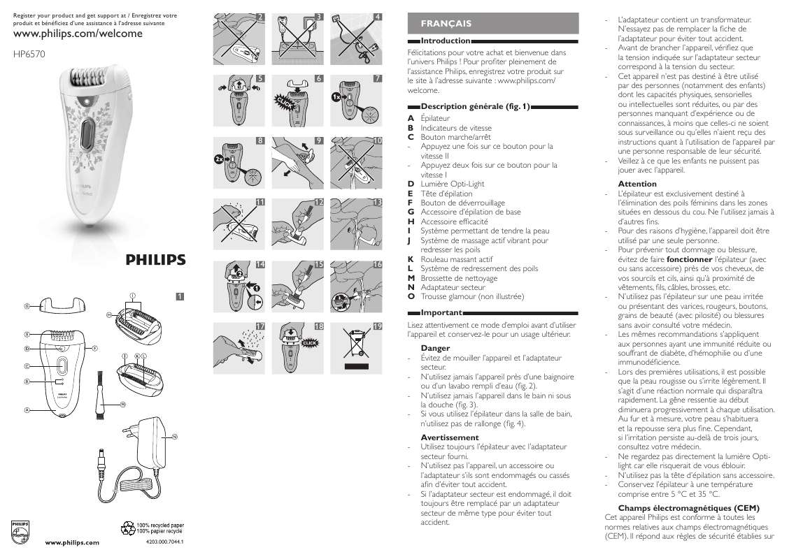 Guide utilisation PHILIPS HP-6570  de la marque PHILIPS