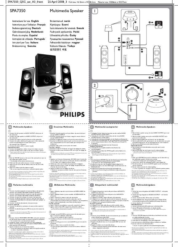 Guide utilisation PHILIPS SPA 7350  de la marque PHILIPS