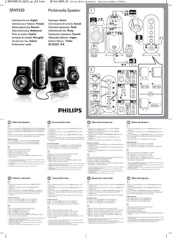 Guide utilisation PHILIPS SPA 9350  de la marque PHILIPS
