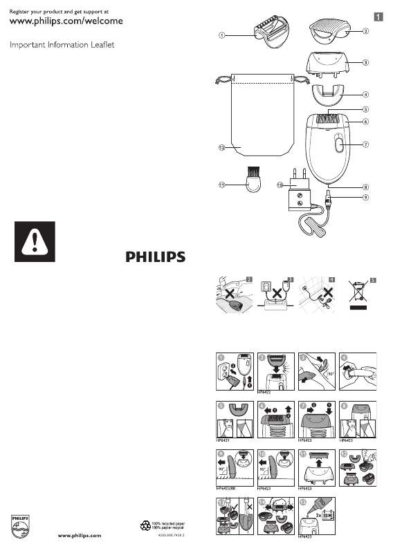 Guide utilisation PHILIPS HP 6422  de la marque PHILIPS