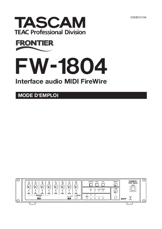 Guide utilisation  SONY FW1804  de la marque SONY