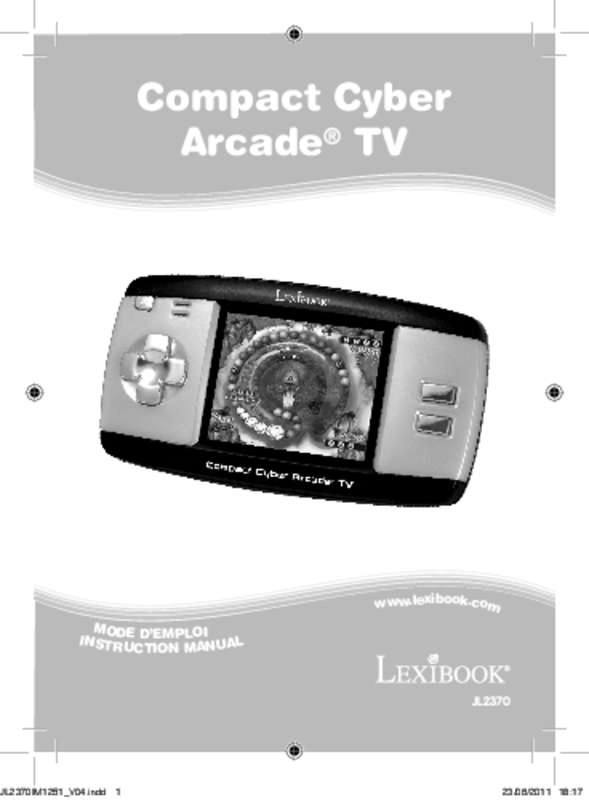 Guide utilisation LEXIBOOK CYBER ARCADE TV BARBIE JL2500BB  de la marque LEXIBOOK
