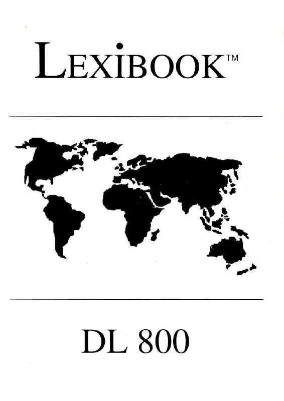 Guide utilisation  LEXIBOOK DL 800  de la marque LEXIBOOK