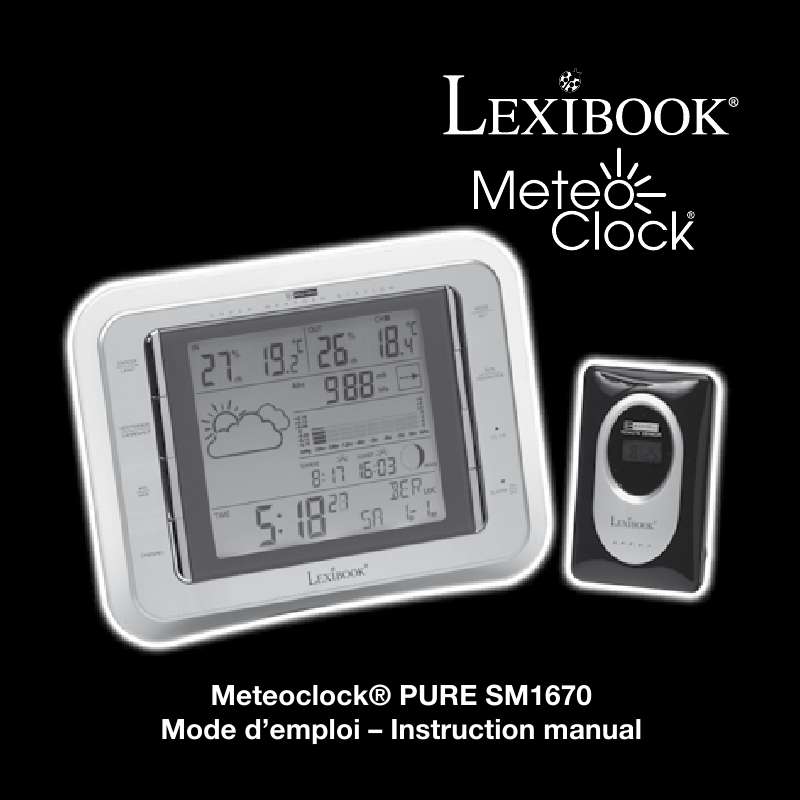 Guide utilisation  LEXIBOOK METEOCLOCK PURE SM1670  de la marque LEXIBOOK