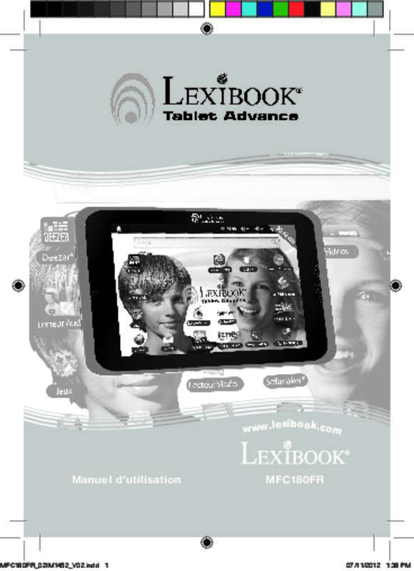 Guide utilisation LEXIBOOK TABLET ADVANCE 2  de la marque LEXIBOOK