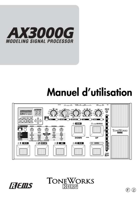 Guide utilisation KORG AX3000G  de la marque KORG