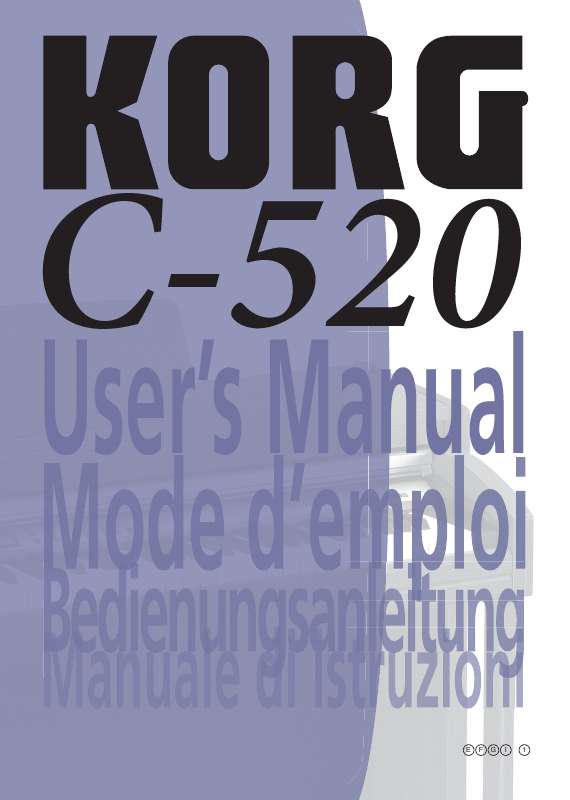 Guide utilisation KORG C520  de la marque KORG