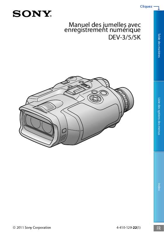Guide utilisation  SONY DEV-3  de la marque SONY