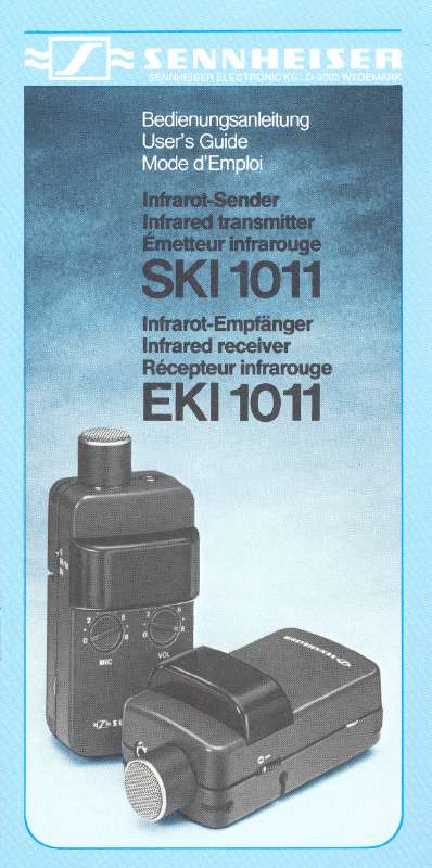 Guide utilisation  SENNHEISER EKI 1011  de la marque SENNHEISER