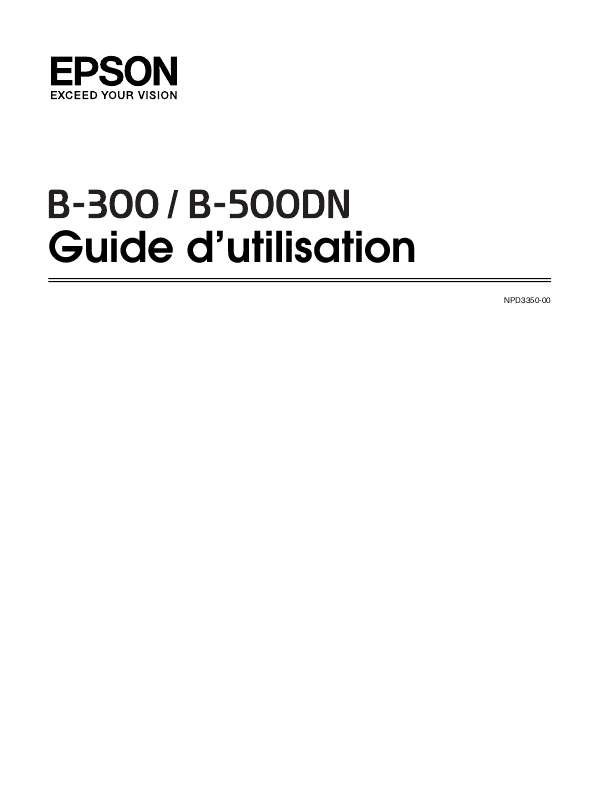 Guide utilisation  EPSON B-300  de la marque EPSON