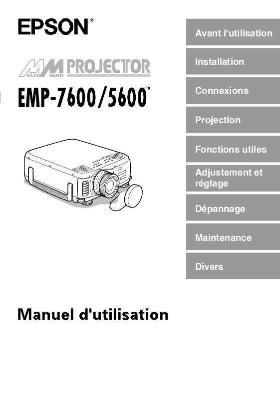 Guide utilisation EPSON EMP-5600  de la marque EPSON