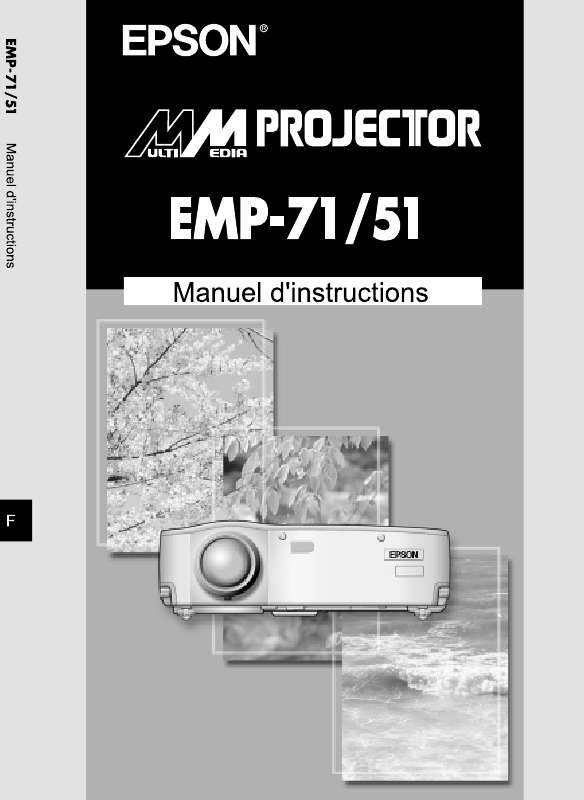 Guide utilisation EPSON EMP-71  de la marque EPSON