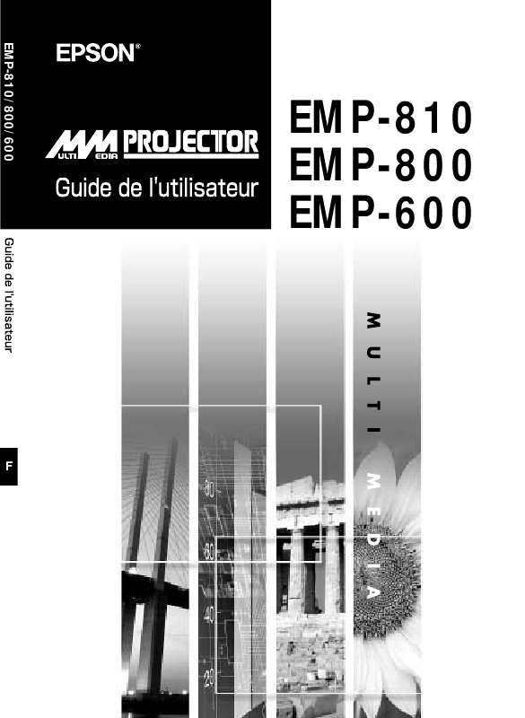 Guide utilisation EPSON EMP-800  de la marque EPSON