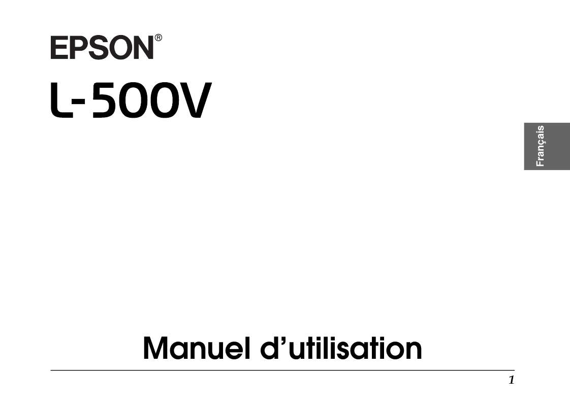 Guide utilisation EPSON L-500V  de la marque EPSON