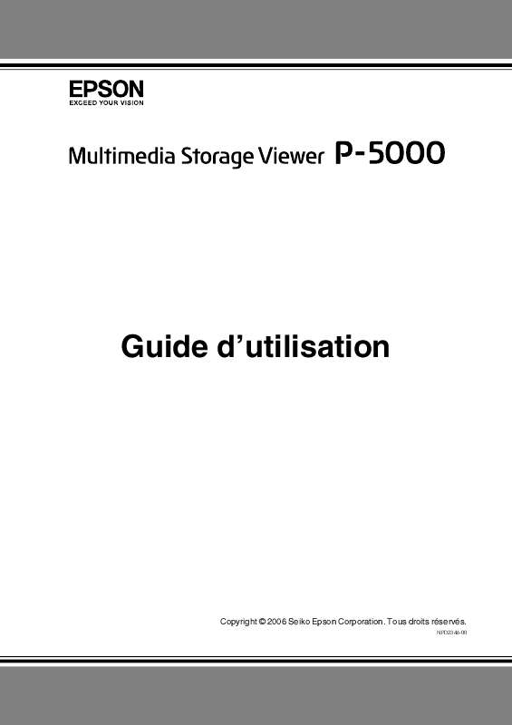 Guide utilisation EPSON P-5000  de la marque EPSON