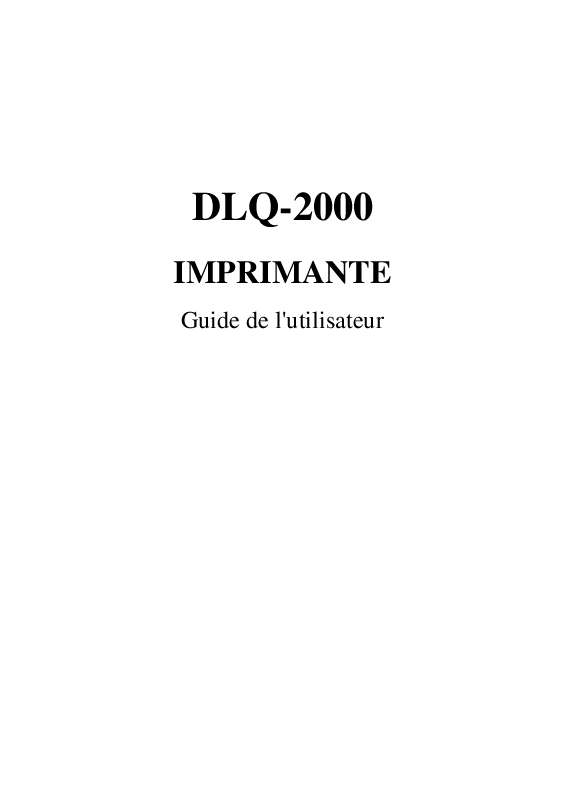 Guide utilisation EPSON DLQ-2000  de la marque EPSON
