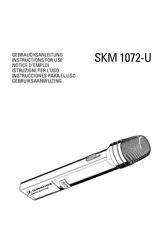 Guide utilisation  SENNHEISER SKM 1072-U  de la marque SENNHEISER