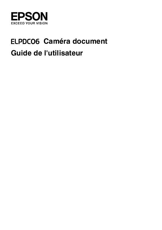 Guide utilisation EPSON ELPDC06  de la marque EPSON