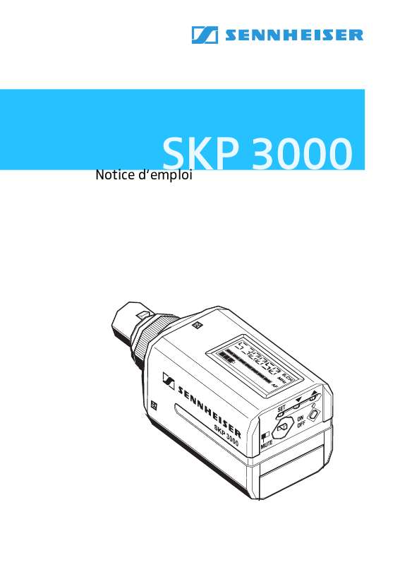 Guide utilisation  SENNHEISER SKP 3000  de la marque SENNHEISER