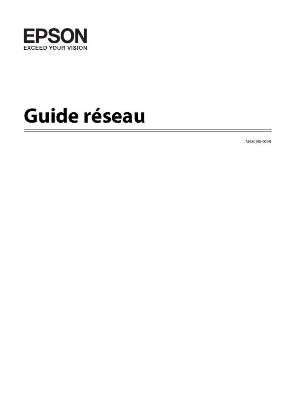 Guide utilisation  EPSON GUIDE RESEAU  de la marque EPSON