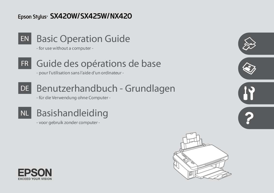 Guide utilisation  EPSON NX420  de la marque EPSON