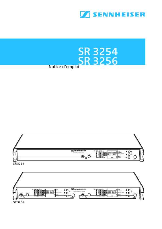 Guide utilisation  SENNHEISER SR 3254  de la marque SENNHEISER
