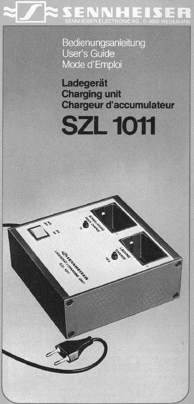 Guide utilisation  SENNHEISER SZL 1011  de la marque SENNHEISER