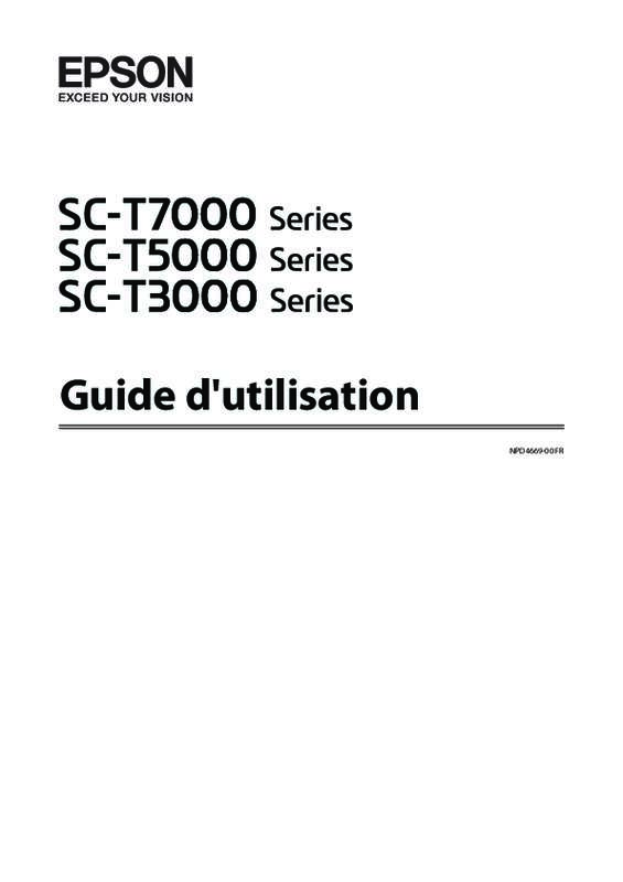 Guide utilisation  EPSON SC-T3000  de la marque EPSON