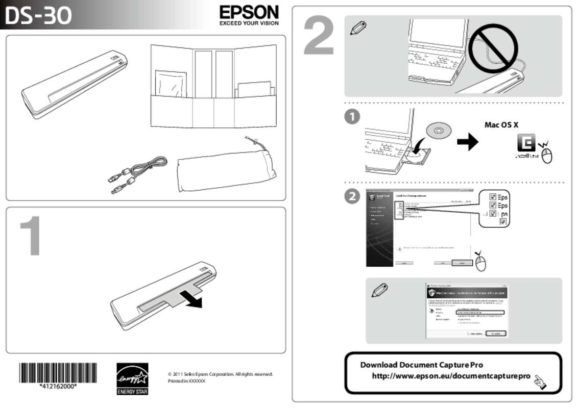Guide utilisation  EPSON WORKFORCE DS-30  de la marque EPSON