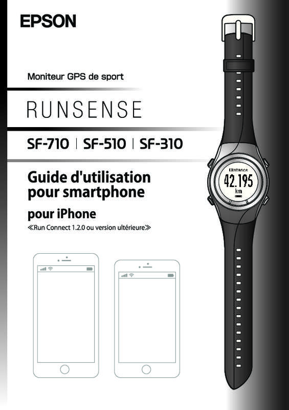 Guide utilisation  EPSON RUNSENSE SF-710  de la marque EPSON