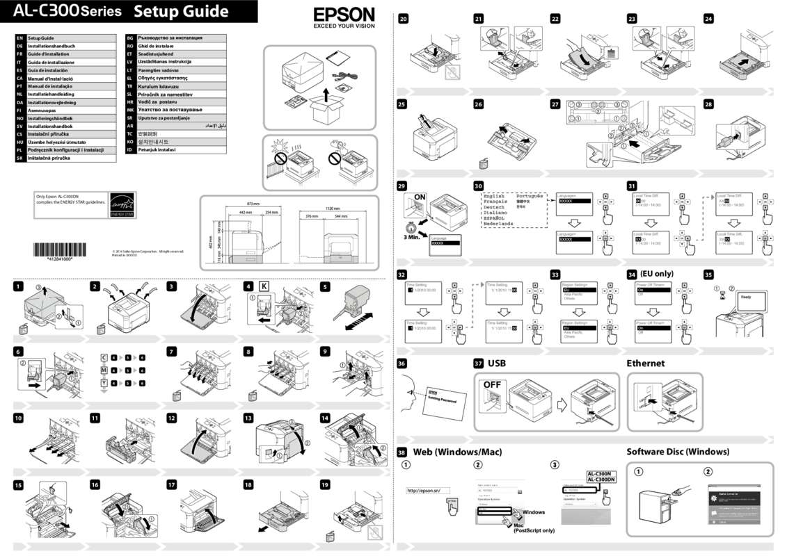 Guide utilisation  EPSON WORKFORCE AL-C300 SERIES  de la marque EPSON