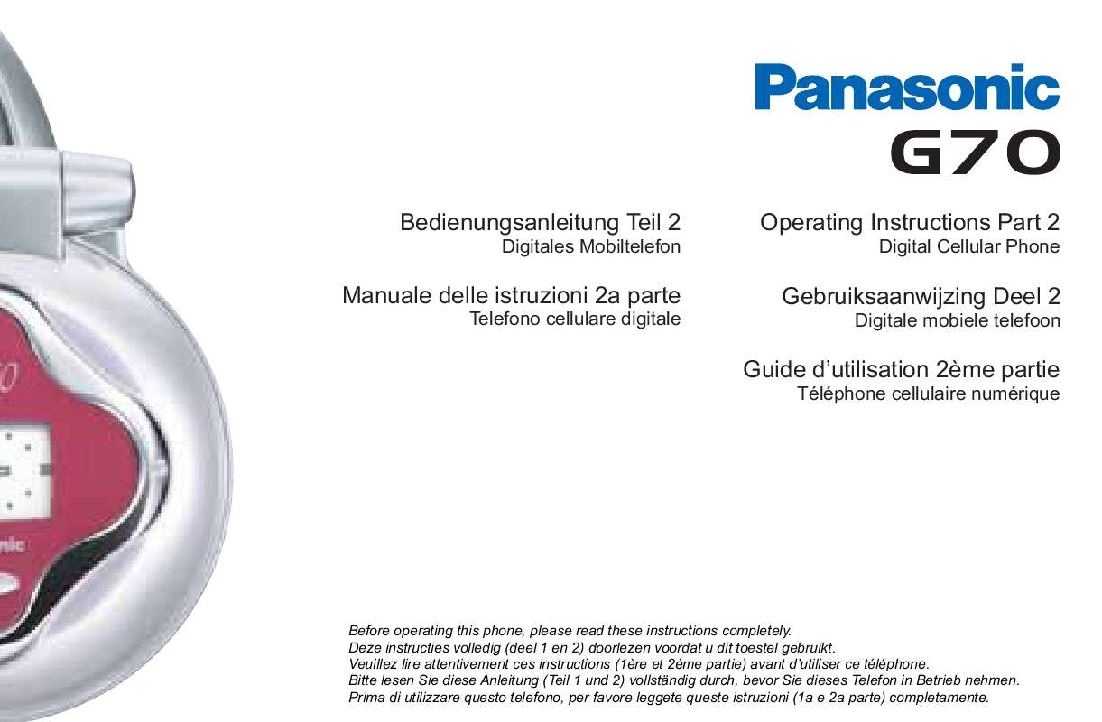 Guide utilisation PANASONIC EB-G70 PARTIE 02  de la marque PANASONIC