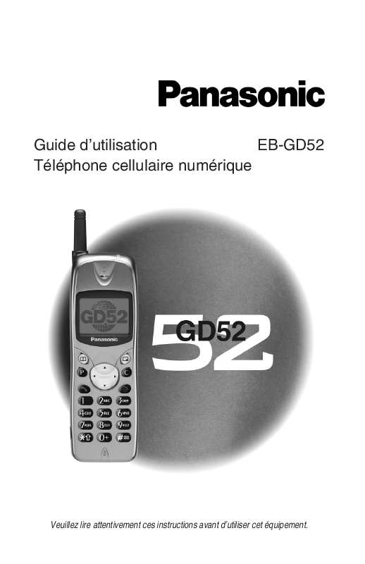 Guide utilisation PANASONIC EB-GD52  de la marque PANASONIC
